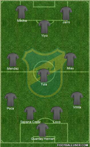 Defensa y Justicia football formation