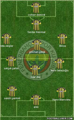 Fenerbahçe SK Formation 2011