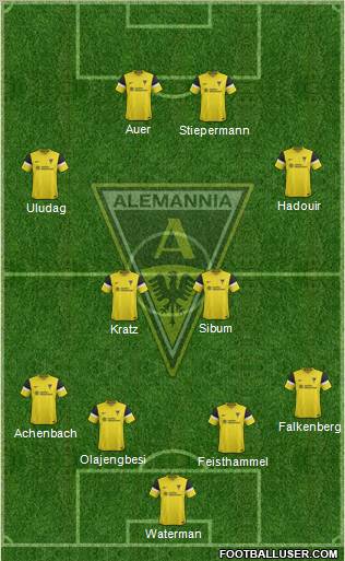 TSV Alemannia Aachen 4-4-2 football formation