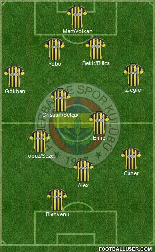 Fenerbahçe SK Formation 2011
