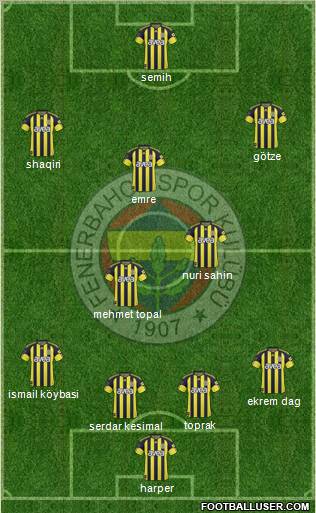 Fenerbahçe SK Formation 2011