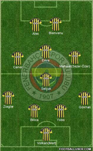 Fenerbahçe SK Formation 2011