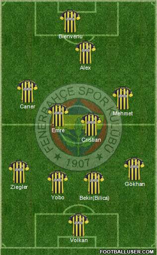 Fenerbahçe SK Formation 2011