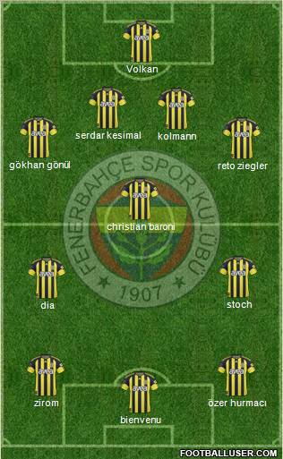 Fenerbahçe SK Formation 2011