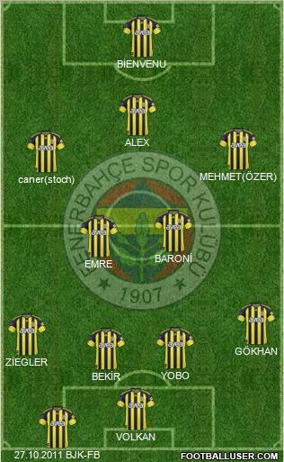 Fenerbahçe SK Formation 2011