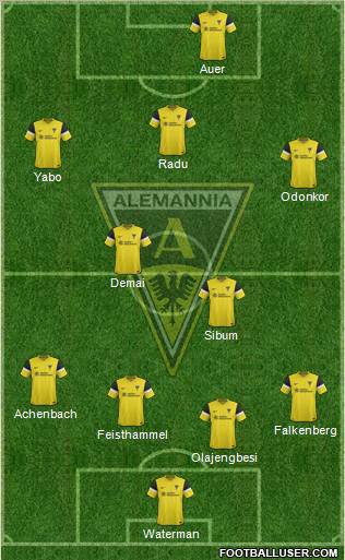 TSV Alemannia Aachen 4-2-3-1 football formation