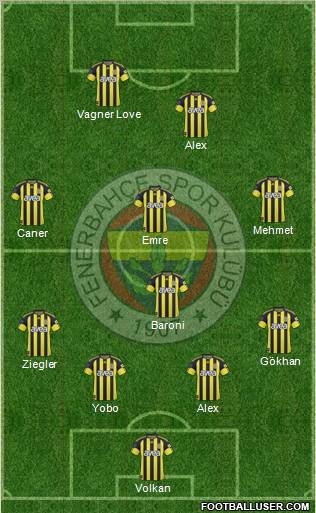 Fenerbahçe SK Formation 2011