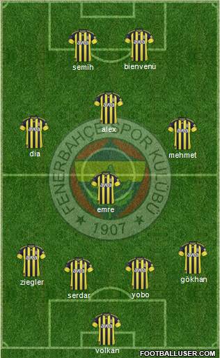 Fenerbahçe SK Formation 2011
