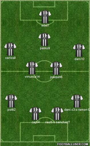 Newcastle United Formation 2011