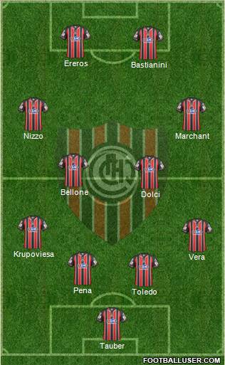 Chacarita Juniors football formation