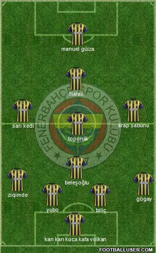 Fenerbahçe SK Formation 2011