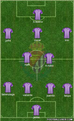 R. Valladolid C.F., S.A.D. football formation