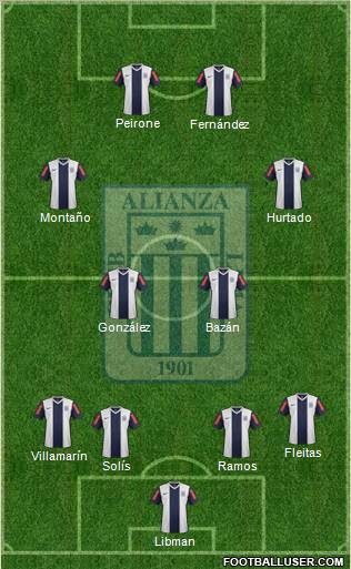 C Alianza Lima football formation