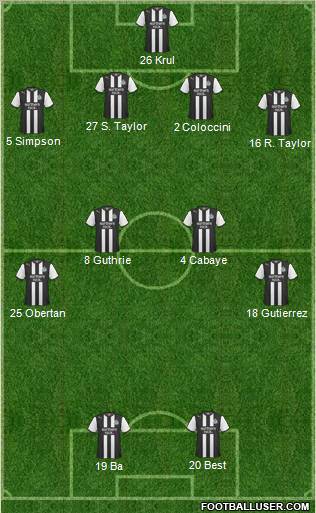 Newcastle United Formation 2011