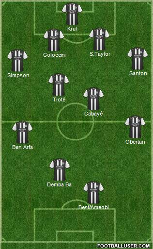 Newcastle United Formation 2011