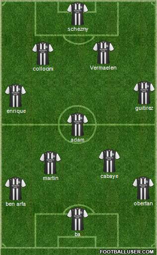 Newcastle United Formation 2011