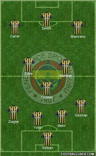 Fenerbahçe SK Formation 2011
