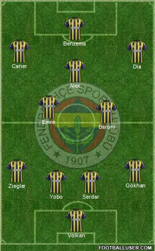 Fenerbahçe SK Formation 2011