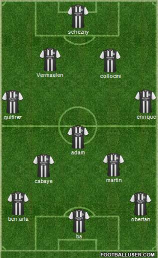 Newcastle United Formation 2011