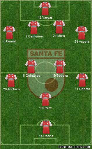 Santa Fe CD football formation