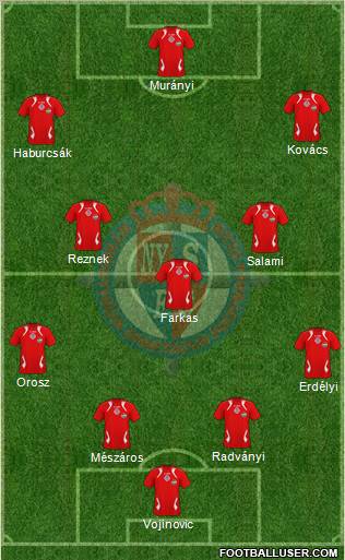 Nyíregyháza Spartacus FC Formation 2011
