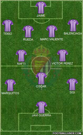 R. Valladolid C.F., S.A.D. football formation