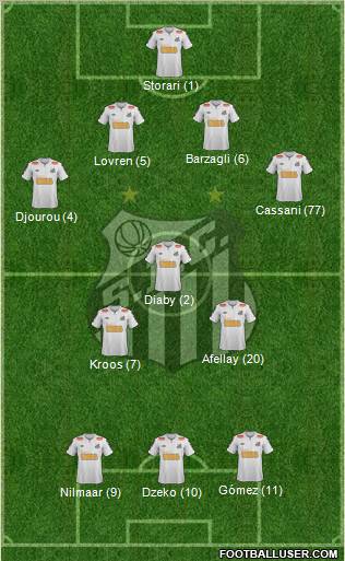 Santos FC Formation 2011