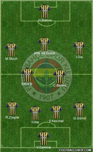 Fenerbahçe SK Formation 2011