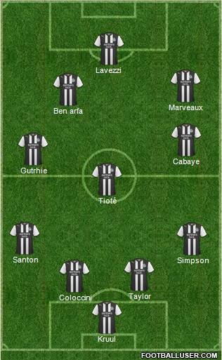 Newcastle United Formation 2011