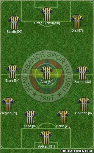 Fenerbahçe SK Formation 2011