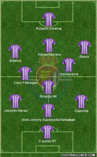 R. Valladolid C.F., S.A.D. football formation