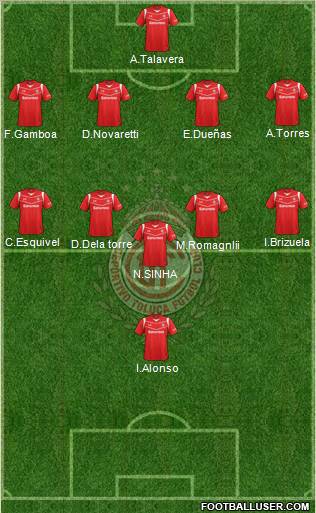 Deportivo Toluca Formation 2011