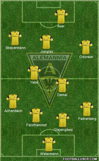 TSV Alemannia Aachen 4-2-3-1 football formation