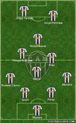 C Atlético Mineiro 4-2-2-2 football formation