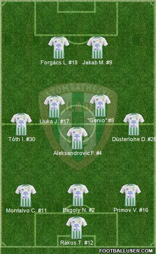 Haladás FC Formation 2011