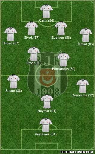 Besiktas JK Formation 2011