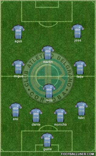 Belgrano de Córdoba football formation