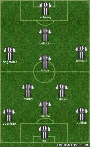 Newcastle United Formation 2011