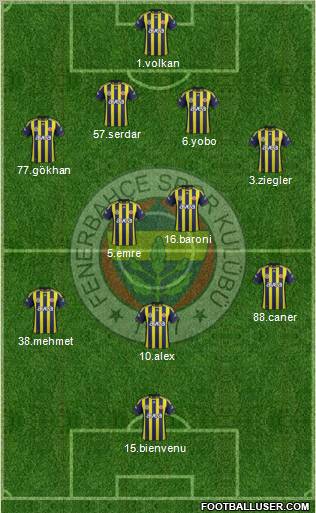 Fenerbahçe SK Formation 2011