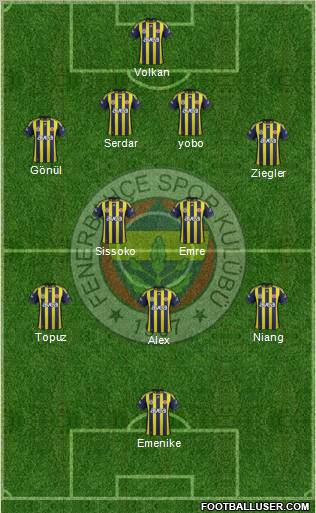 Fenerbahçe SK Formation 2011