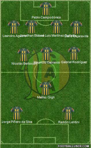 Aldosivi 3-4-1-2 football formation