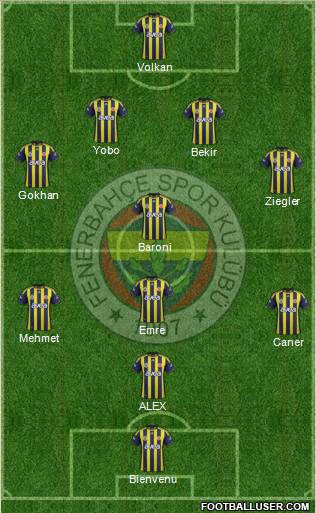 Fenerbahçe SK Formation 2011