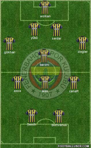 Fenerbahçe SK Formation 2011
