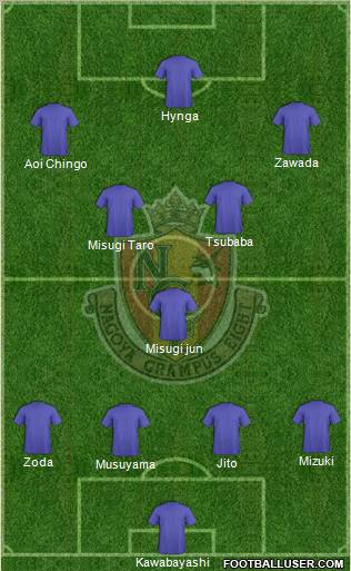 Nagoya Grampus 4-3-3 football formation