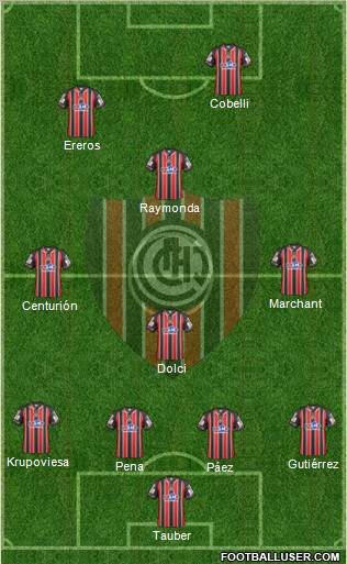 Chacarita Juniors football formation