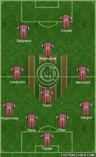 Chacarita Juniors football formation