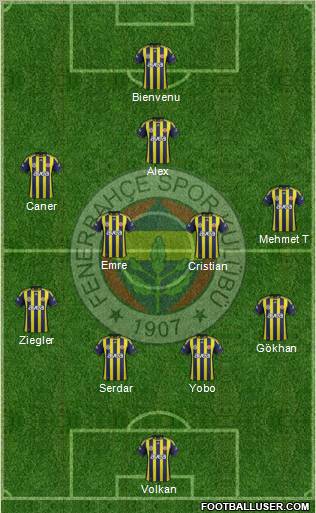 Fenerbahçe SK Formation 2011