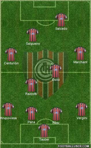 Chacarita Juniors football formation