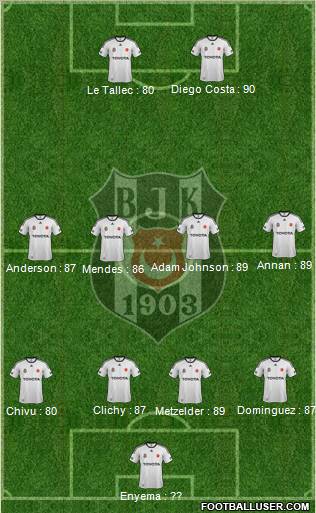 Besiktas JK Formation 2011