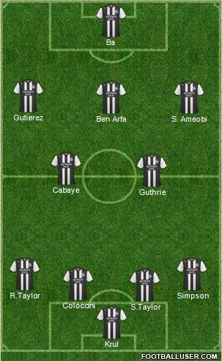 Newcastle United Formation 2011